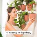 Make Good PlantPod Luxe Self-Watering Wall Planters (Set of 3, Terracotta) - Easy to Water and Install - Lightweight - Design Your Own Vertical Garden - Wall Planters for Indoor Plants