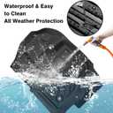 Powerty Floor Mats for 2015-2025 Ford F-150 SuperCrew/F150 Lightning Accessories All Weather Floor Liner 3D TPE 1st & 2nd Row Floor Mat Heavy-Duty Floor Liners