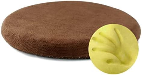 Sigmat Memory Foam Seat Cushion Anti-Slip Soft Round Stool Cushion Chair Pad 16 Inch Coffee