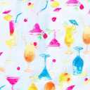 Elrene Home Fashions Summer Fun Colorful Tropical Fruity Cocktails Vinyl Flannel Back Tablecloth (52'' x 70'' Oblong)
