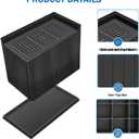 ANNKUT Bed Risers 5 Inch Heavy Duty,Oversized Couch Risers, Extra Wide Furniture Risers for Sofa Table Desk Headboard Chair Lifting,Rectangular Risering Blocks Support 11000 lbs(8 Pack Black)
