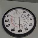 Indoor Outdoor Thermometer Wall Large Numbers Thermometer No Battery 10" Hanging Digital Weather Hygrometers for Home Garden Outside Patio Decor (Black)