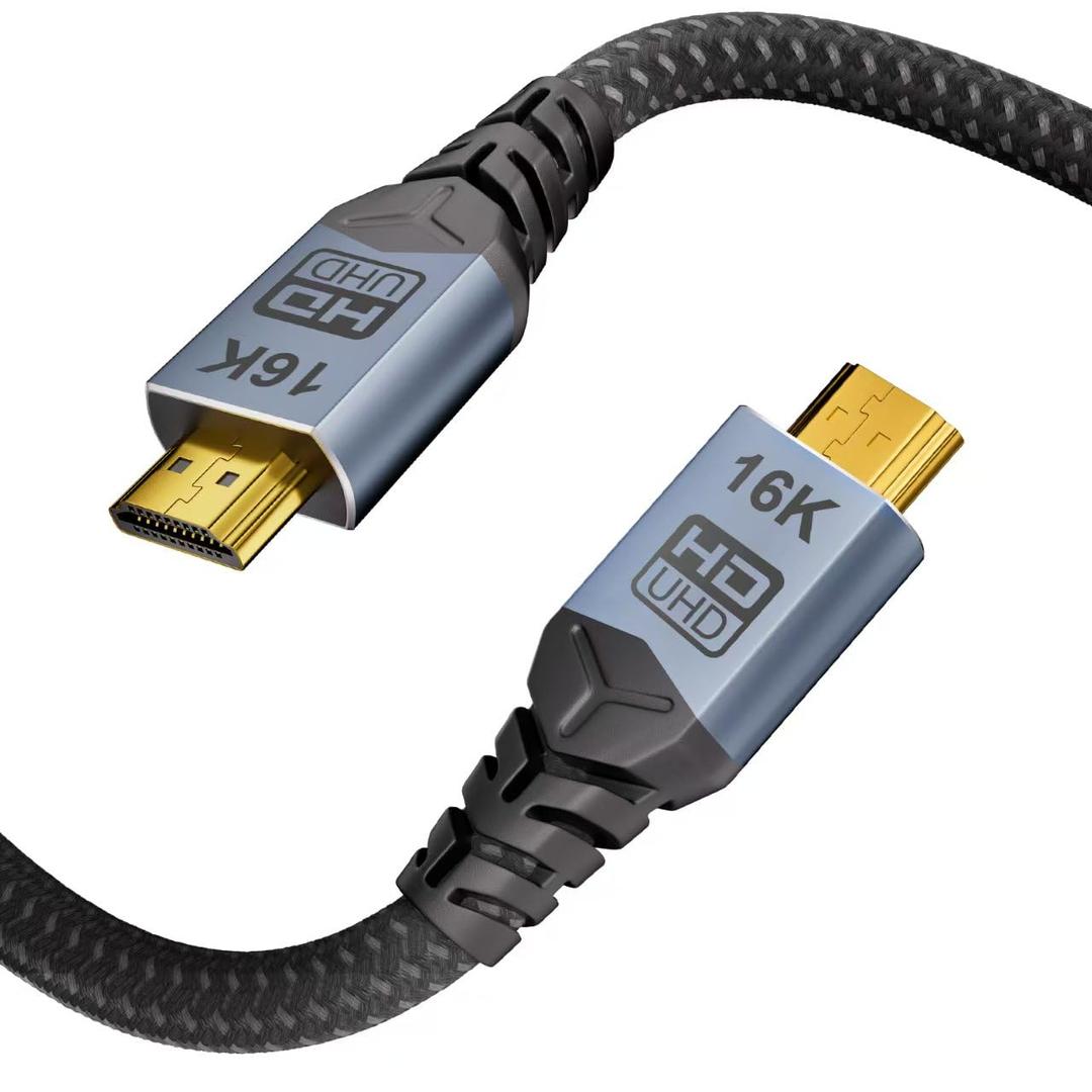 CABLAPTOP hdmi to hdmi Cable, HDMI Cable 16K Ultra High Speed 8K 10K 4K HDMI2.2 Cable 3.3FT, 96Gbps Braided HDMI Cord, 16K@60Hz 8K@240Hz 4K@480Hz, eARC, / Dolby Atmos/ VRR, HDCP 2.2&2.3 - Compatible for HDTV