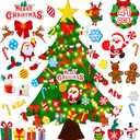 Max Fun DIY Felt Christmas Tree Set 3.2Ft with 41 Ornaments for Kids Toddlers Home Wall Hanging Felt Christmas Craft Kits Xmas Decoration Party Supplies