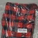Queekay 6 Pieces Christmas Chair Back Covers Santa Hat Buffalo Plaid Christmas Dining Chair Protector Elastic Gingham Cover for Dining Kitchen(Black Red)