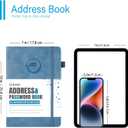 Address Book with Alphabetical Tabs, Large Hardcover Password Book, Address Organizer Keep Track of Phone Numbers, Special Days, Birthdays, Anniversaries and Notes(7x 10, Blue Grey)