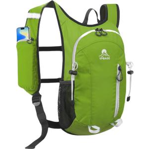 Small Hiking Backpack with Front Phone Holder, Packable Back pack with Chest and Waist Strap, Lightweight Daypack for Women Men (Strawyellow)