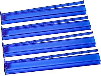 Mose Cafolo Set of 4 All-in-one Transparent Mahjong Rack & Pusher Acrylic American Mah Jongg Rack Pusher 18.7" ( blue )