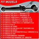 Port & Stbd Trim Ram Cylinder, Power Trim Fit for all Mercruiser Bravo I,II, and III, Replace for 9B-121-01, 9B-121-02, 98704A26 and 98703A26 (2 PACK)