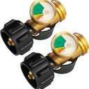 DOZYANT Propane Tank Gauge Level Indicator Leak Detector for 5lb-40lb Propane Tanks, Universal for BBQ Gas Grill, Cylinder, RV Camper, and More Appliances, Type 1 Connection, 2 Pack
