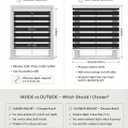 ShadesU Cordless Zebra Blinds Light Filtering Dual-Layer Window Shades for Privacy (White Color) (Maximum Height 72") (Width 50")