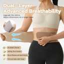 3D Lumbar Pad Back Brace for Lower Back Pain Relief, Breathable Back Support Brace for Men Women Ultra-thin Lower Back Support Belt for Sciatica Slipped Disc, Skin Color, XL(Waist:36"-43")