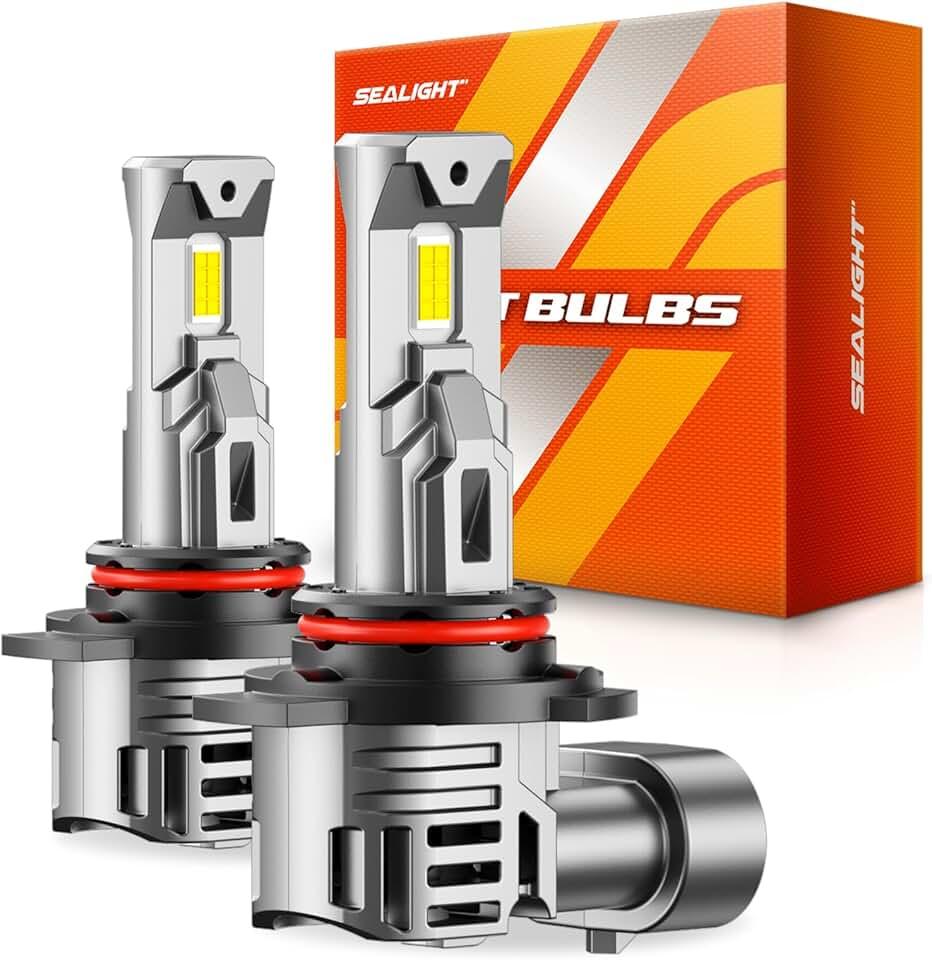 SEALIGHT S1-Pro 9012 Fog & Light Bulbs, 30000LM 6500K White 9012 Lights, 1600FT Beam, IP67 Waterproof with Fan, 2-Pack for ATV/SUV