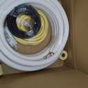 33 Ft Mini Split Line Set,Air Conditioning Copper Tubing Pipe Extension,1/4" & 1/2" 3/8" PE Thickened for AC and Heating Equipment Insulated with Nuts. (1/4+1/2)