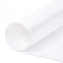 White Plastic Roll 16x96In 0.8mm Thick Hard Polypropylene Flexible Plastic Sheet for DIY Crafts, Custom Gaskets, Furniture Trim Protective Liners, Heat Bendable Cut-to-Size