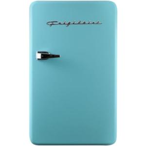 FRIGIDAIRE EFR372-BLUE 3.2 Cu Ft Blue Retro Compact Rounded Corner Premium Mini Fridge, 18.5 x 20 x 31.5 inches