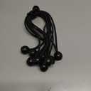 Xpose Safety Bungee Ball Cords 11" 10 Pack Heavy Duty Black Stretch Rope with Ball Ties for Canopies, Tarps, Walls, Cable Organization