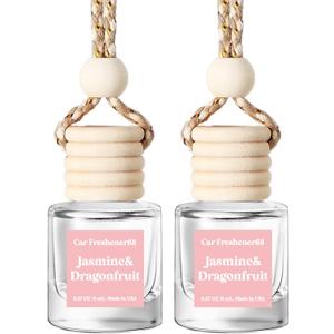 HoogaLife Car Air Freshener Diffuser 2 Pack Hanging Jasmine Dragonfruit Car Air Freshener for Women 45+ Days Long Lasting Fragrance Made in USA (B68) HoogaLife Car Air Freshener Diffuser 2 Pack Hanging Jasmine Dragonfruit Car Air Freshener for Women 45+ Days Long Lasting Fragrance Made in USA (B68)