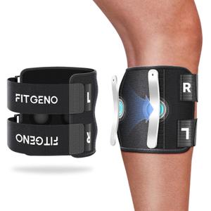 Fit Geno Sciatica Pain Relief Devices: Upgraded ReActive Plus Sciatica Pain Relief Brace  Sciatic Nerve Brace with Dual Pressure Pads Targeted Compression for Maximum Relief - Unisex (Black)
