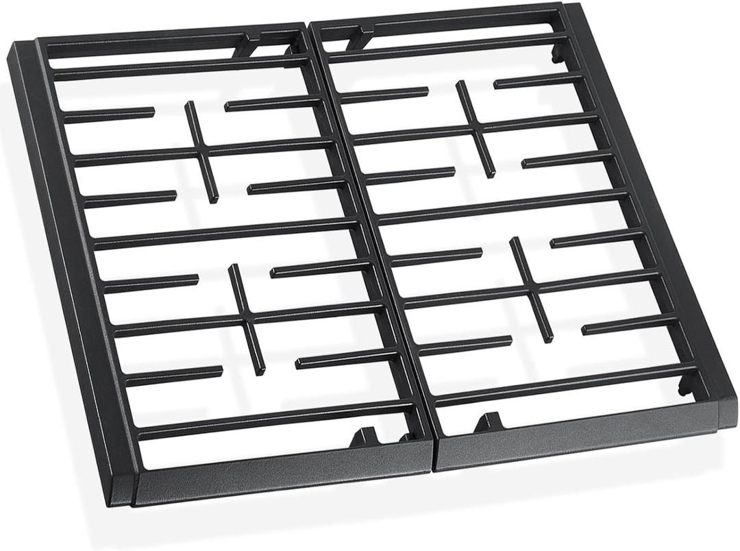 Allstare W11394363 Burner Grate Kit Replacement Parts for Whirlpool Stove Parts Grate WPW10447923 WFG515S0ES0 Whirlpool Gas Range Cooktop Parts Cast Iron Surface Burner Cooking Grate Rack 1 Set