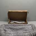 Cloud-Cuddle Cat Window Perch with 4-Sided Bolster, Zipper Design Cushion Window Seat for Window Sill, Sturdy Metal Frame & Easy Assembly Pet Hammock Bed for Indoor Cats (Gray, Large)