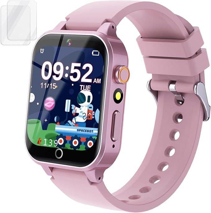 Kids Smart Watches Girls Age 
5-12
, 26 Games HighResolution Touchscreen Kids Watch with Video Camera Music Player Pedometer Flashlight 12/24 hr Educational Toys Birthday Gifts for Girls Ages 6 7 8