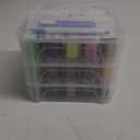New brothread 60 Brother Colors 500m Each Embroidery Machine Thread with Clear Plastic Storage Box for Embroidery Sewing Machine