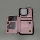 Vinich for iPhone 14 Pro Wallet Case with Card Holder, RFID Blocking Credit Slots Kickstand Shockproof Phone Cover for Women Men, Rose Gold
