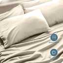 Bare Home Microfiber Bulk Pillow Cases - Standard/Queen Size Set of 4 - Cooling Pillowcases - Double Brushed - Sand Pillowcases 4 Pack - Easy Care (Standard - 4 Pack, Sand)
