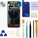 Rear Back Glass Replacement for iPhone 15 Plus 6.7-inches with Reparing Tool Kit and All Necessary Parts (Blue)