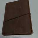 newestor Travelers Notebook Cover with Inner Pockets, Card Slots and Pen Holder, A6 Size, Dark Brown