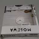 Mosewa Wall Clock 10 Inch Silent Non Ticking Battery Operated White Modern Office Simple Minimalist Decorative for Kitchen Home Bathroom Living Room