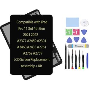 11" LCD Screen Replacement Compatible with iPad Pro 11 2021 3rd 4th Gen A2377 A2459 A2301 A2460 2022 A2435 A2761 A2762 A2759 OLED Display Assembly Touch Digitizer Repair Kit