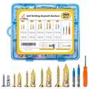 360PCS Self Drilling Drywall Anchors with Screws Kit,5-Sizes Metal Expansion Bolt for Dry Wall,180 PCS Sheetrock Anchors and 180 PCS Screws-No Drill Needed