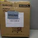 Folding Utility Cart Portable Rolling Crate Handcart Shopping Trolley Collapsible Tool Box, with Lid, Basket on 4 Rotate Wheels, for Grocery, Shopping, Office, Storage, Teacher (Purple)