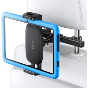 Lamicall Car Tablet Mount, Headrest Tablet Holder - Car Back Seat Travel Stand for Kids, Compatible with iPad Pro Air Mini, Galaxy Tab, Fire HD, 4.7-13" Cell Phone, Tablets and Devices (Black)