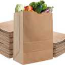 Stock Your Home 52 lb Kraft Brown Paper Bags (100 Count)  Bulk Large Grocery Bags for Shopping