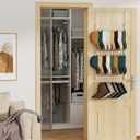 HapiRm Over Door Hat Rack - 3 Tier Wall Mounted Hat Organizer with 16 Hooks and 10 Movable Clips, Baseball Cap Organizer Storage Holds up to 26 Caps for Door, Bedroom, Closet USPTO Patent Pending (White)