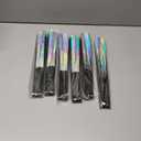 6pcs Line Dance Fan Rave Fan for Line Dancing 13" Big Folding Handheld Fans Holographic Laser Colors Clack Fans Bulk for Festivals Rainbow Outfits Disco Party Home Decorative Cooling (Silver)