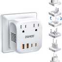 Upgraded 2000W Voltage Converter US to Europe for Hair Dryer - 220V to 110V Converter for European Travel, Power Converter Adapter Combo with 2 PD/QC & UK/AU/US/IT/European Travel Plug Adapters