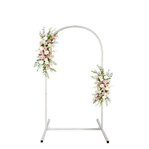 Aerdce 3.3x6.6ft Arched Backdrop Stand,Metal Arch Backdrop Stand for Wedding Ceremony Baby Shower Birthday Party Garden Floral Balloon Arch Decoration