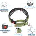 Mayerzon No Pull Dog Collar, Patented Martingale Collar for Small Medium Large Dogs with Buckle and Heavy Duty Nylon for Walking Training Hunting, Safe and Easy to Use(L, Green)
