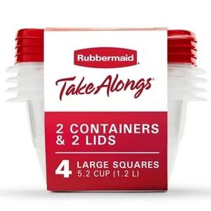 Rubbermaid Takealongs Food Storage 5.2C/1.2L Deep Square 