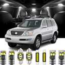 AENVTOL 18 Pieces Interior LED Lights Kit for Lexus GX470 2003-2009 Toyota Land Cruiser Prado 120 2003-2009 White LED Interior Bulbs Package + License Plate Lights, Install Tool