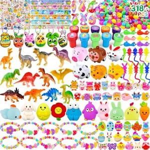 uscan 318 pcs Bulk Easter Eggs with Toys inside filled Easter Eggs Filled Fillers Easter Basket Stuffers Easter Egg Hunt Easter Party Favors for Kids Toddlers Boys Girls