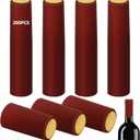200 Pieces PVC Heat Shrink Cap with Tear Tab for Wine Bottle, 30x60mm Wine Shrink Wrap Seals Sleeves Caps Shrink Top Cover for Wine Cellars Home Kitchen Use (Red)