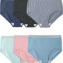 Fruit of the Loom Women's Plus-Size Fit For Me Women's Heather Briefs, 6 Pack Underwear, -Assorted, Size 11