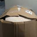 HIGOGOGO Round Stuffed Pouf Ottoman, Corduroy Poufs with Foam Chunk Filling, Furry and Fluffy Pouf Foot Stool Storage Ottoman, 20 X 15 Floor Poufs Foot Rest for Living Room, Beige