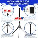2 Sets Cornhole Scoreboard with Drink Holders, Adjustable Foldable Tripod Stand with Magnetic Markers for Backyard, Outdoor Games