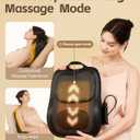 Back Massager with Heat, 3D Massage Pillow for Back, Neck, Shoulder,Leg, Shiatsu Back Massager for Pain Relief, Up&Down Lower Back Massage, Gifts for Women Men Dad Mom At Home Office Car (Black)